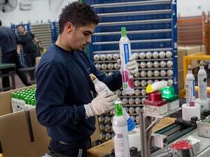 The Palestinian employees were forced to travel to Rahat after its West Bank factory closed in 2014. (AFP)