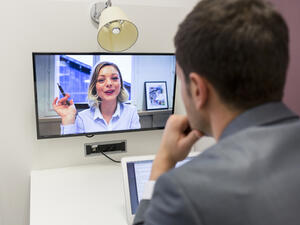 If this your first Skype interview, it would do you good to do a mock interview with a friend. (Shutterstock)