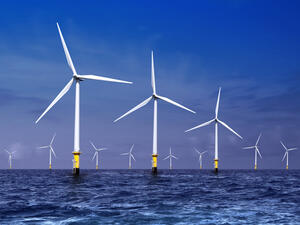 
The project is already more than half-completed, with the first turbine monopile installed in early April, and construction of the wind farm’s 1,000-tonne offshore substation underway. (Shutterstock) 