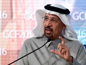 Khalid Al-Falih had a 25 year career with Saudi Aramco, including six years as its CEO.  (AFP/Fayez Nureldine)