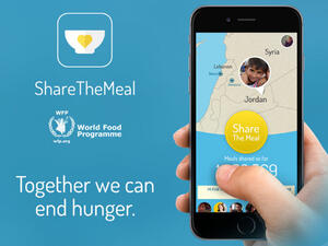 With a donation as small as 50 cents, WFP can provide a child with nutritious food for a whole day. (UN Multimedia)