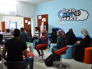 Gaza Sky Geeks is an entrepreneurship program supported by Bayt. (File photo)