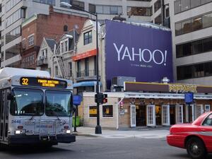 Yahoo said July 18, 2016 its loss in the second quarter widened to $440 million from $22 million a year earlier, while offering no definitive news on efforts to sell its core Internet business. (AFP/Karen Bleier)