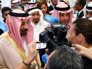 Saudi Arabia’s Energy Minister Khalid al Falih at the World Future Energy Summit in Abu Dhabi.  (AFP/Nezar Balout)