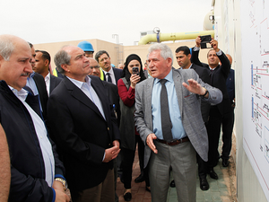 The water desalination plant was inaugurated on 18 March 2017 by Jordan's Prime Minister Hani Mulki. (Jordan News Agency/ Petra)