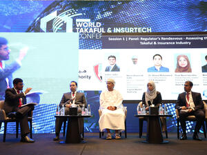 (L-R) Industry Leaders from Milliman, U.A.E. Insurance Authority, Capital Market Authority, Bank Negara Malaysia and Central Bank of Bahrain at the Regulator's Rendezvous Panel at the 14th WTIC