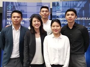 The Synology senior team at the event