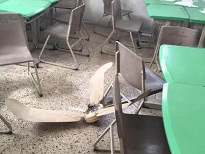 سقوط مروحة على طالبة في السعودية