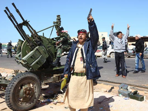 Libyans engage in a little celebratory firing