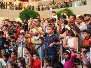 Crowds at Yas Mall