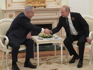 Prime Minister Benjamin Netanyahu and Russian President Vladimir Putin (Twitter)