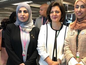 Hala Lattouf (C), Minister of Social Development in Jordan (Twitter)