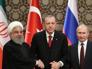 Russia, Turkey, Iran agree to continue joint efforts on facilitating work of Syria's constitutional committee (Twitter)