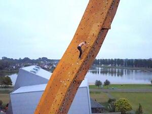 World's tallest freestanding climbing wall (Twitter)