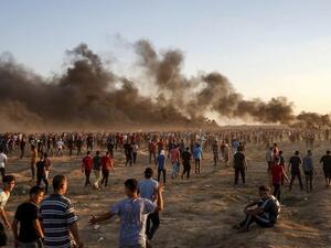 Gaza border protests (Twitter)