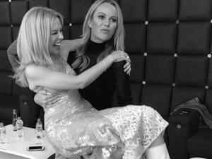 Amanda Holden with Kylie Minogue (Twitter)