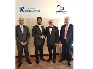 Mr. Abdul Aziz Al - Emadi, Director of the Listing department and Mr. David Challinor, CFO Doha Bank also participated on the sidelines of this Annual Investment Forum.