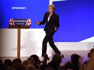 Theresa May's conference 'dance' shows (Twitter)