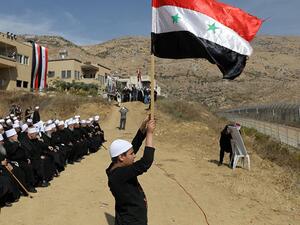 Syrians in Israeli-Controlled Golan Heights Protest  (Twitter)