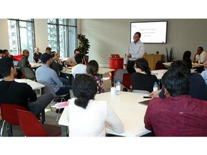 During the Dubai Smartpreneur Competition workshop.