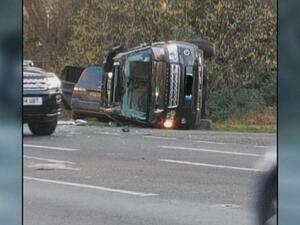 Prince Philip's crash. (Twitter)