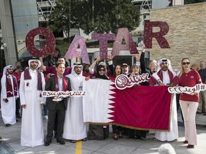 Fans show their support for the Qatar national team (Twitter)