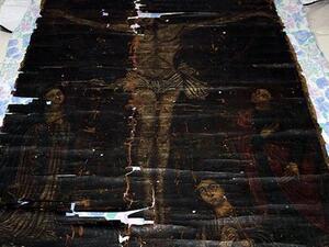 13th-century painting of Jesus (Twitter)