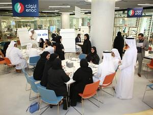 25 young adults take part in discussions and workshops to explore the future without oil and gas, mobility, service delivery and career aspirations.
