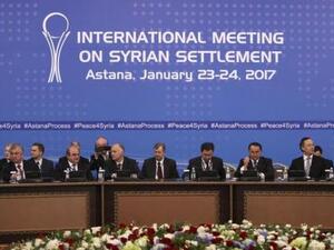 جانب من المشاركين في محادثات سوريا في استانة
