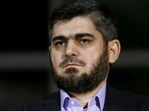 محمد علوش رئيس المكتب السياسي لجماعة جيش الإسلام المعارضة