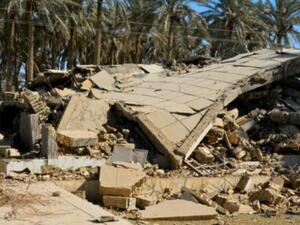 منزل مدمر لاحد عناصر تنظيم الدولة الاسلامية في مدينة الرمادي
