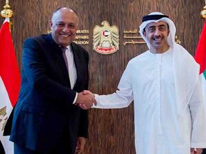 وزيرا خارجية مصر والإمارات سامح شكري وعبد الله بن زايد 