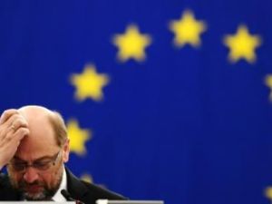 رئيس البرلمان الاوروبي المنتهية ولايته مارتن شولتز اثناء جلسة لانتخاب رئيس جديد في ستراسبورغ شرق فرنسا

