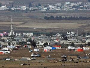 خيام نازحين سوريين على الحدود السورية مع إسرائيل في منطقة الجولان
