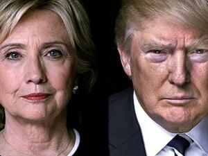 دونالد ترامب ومنافسته في الانتخابات الاخيرة هيلاري كلينتون