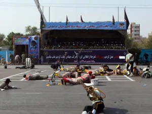موقع الهجوم على عرض عسكري في مدينة الأهواز بجنوب غرب إيران
