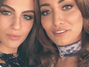 ملكة جمال العراق (يمين) مع ملكة جمال إسرائيل
