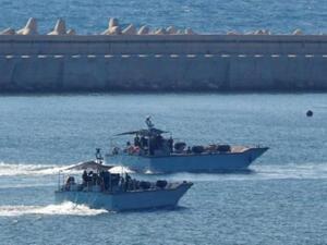 سفن حربية اسرائيلية في ميناء اشدود في جنوب اسرائيل
