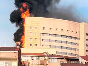 حريق هائل بمستشفى في اسطنبول