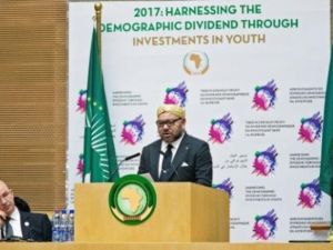 الملك محمد السادس متحدثا في قمة الاتحاد الافريقي في اديس ابابا

