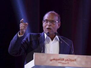 الرئيس التونسي السابق ورئيس حزب حراك تونس الإرادة المعارض محمد المنصف المرزوقي