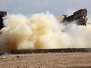 تفجير منزل أبو ميثم عضو تنظيم الدولة الإسلامية في قرية رفيلة إلى الجنوب من الموصل
