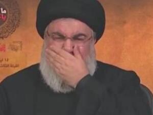 نصرالله يبكي على الهواء مباشرة