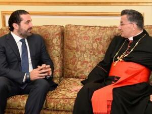 البطريرك الماروني بشارة الراعي يلتقي رئيس الحكومة اللبناني المستقيل سعد الحريري في منزله في الرياض

