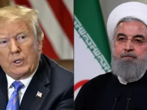 صورتان ارشيفيتان لكل من الرئيسين الايراني حسن روحاني ودونالد ترامب

