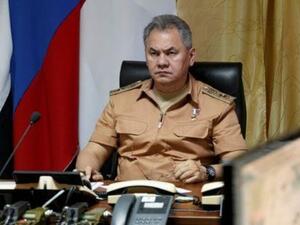 وزير الدفاع الروسي سيرجي شويجو في قاعدة حميميم الروسية
