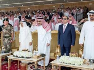 عدد من قادة المنطقة يشاركون العاهل السعودي الملك سلمان في المراسم الختامية لمناورت "درع الخليج-1" في الظهران

