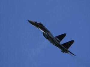 طائرة روسية مقاتلة من طراز سوخوي-35.
