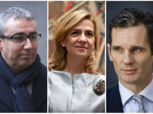 صورة مركبة تجمع الاميرة كريستينا وزوجها ايناكي اورجانغارين (يمين) ودييغو توريس

