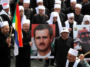 مسيرة لدروز الجولان دعما للرئيس السوري بشار الاسد
